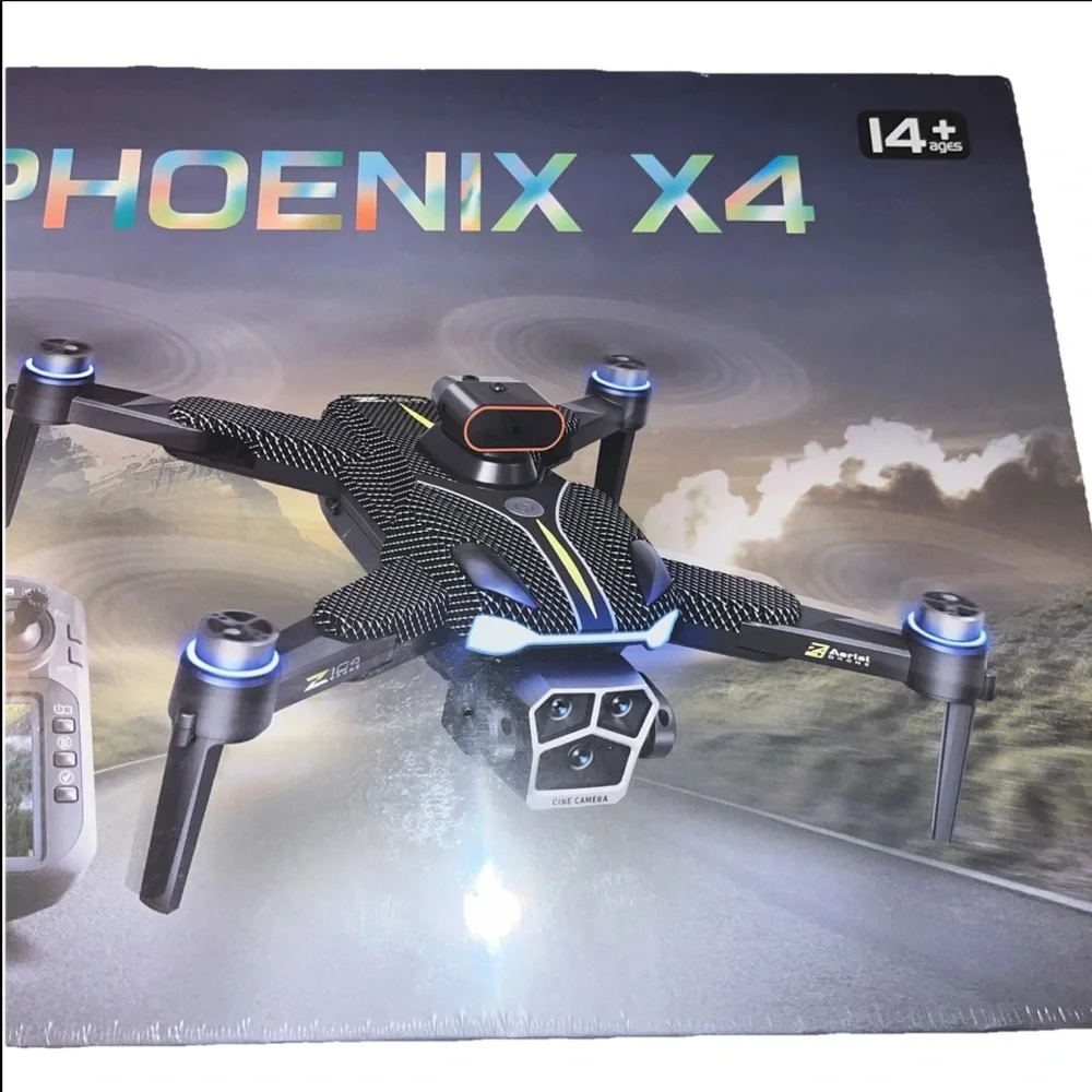Drone W/Cinematic Camera Built In Screen, Remote, GPS,Auto Return A Phoenix X4